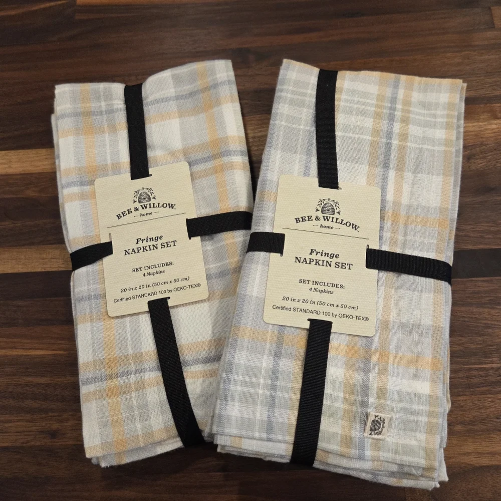 Bee & Willow Fringe Hemstitch Napkins 100% Cotton